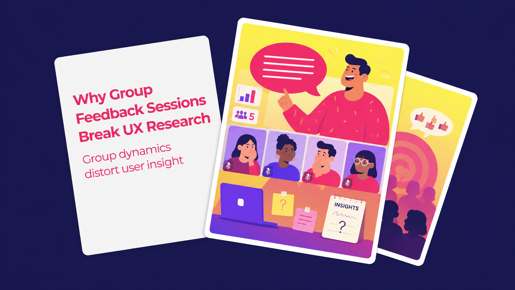 Illustration of a group user feedback session